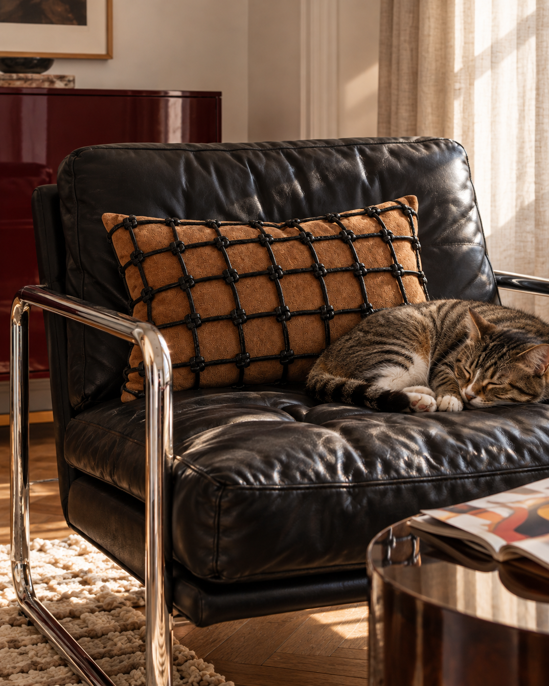 NODI - cushion cover with cord grid
