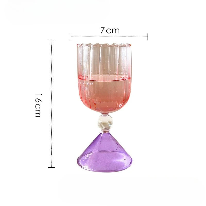Glas met schelpreliëf - model B-1 - oorspronkelijke productfoto