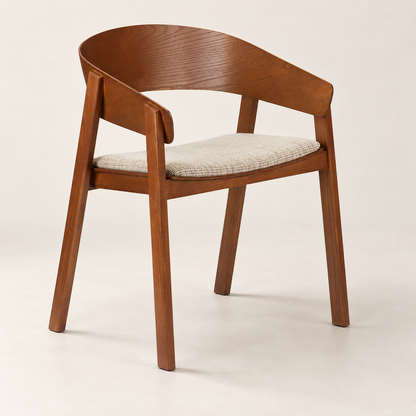 Edo houten armstoel - Roodachtig - productfoto