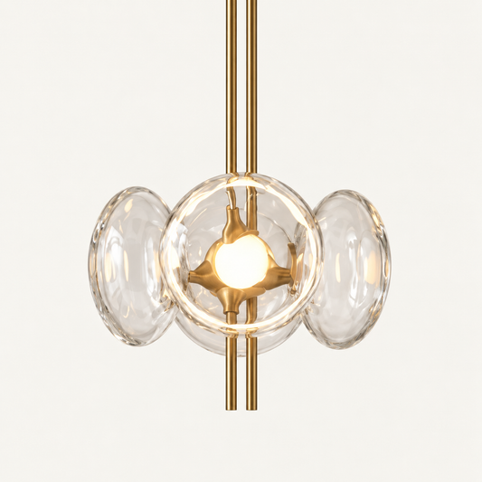 Bolla - pendant light with glass globes and discs - main image