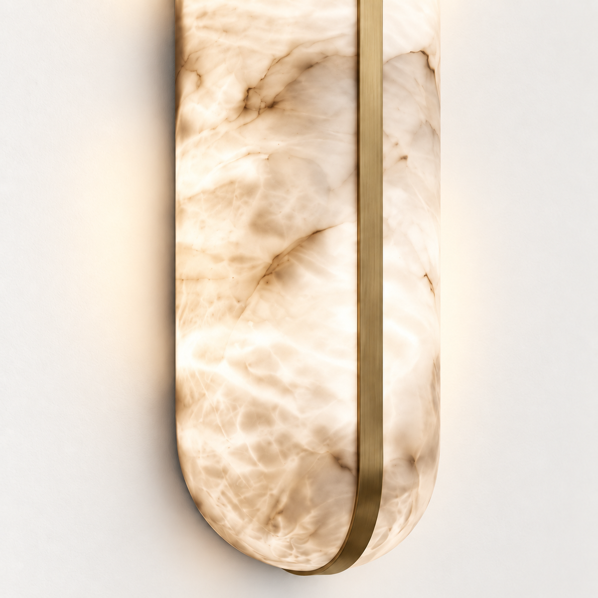 Linea - lineaire albasten wandlamp - detail