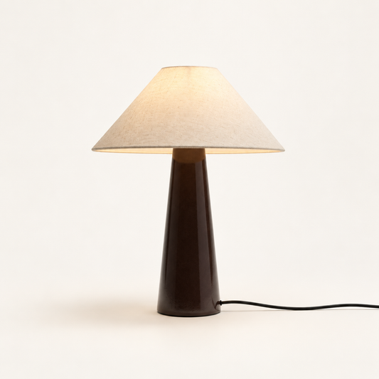 Pilar - table lamp with wooden column base - main image