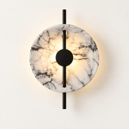 Riga - metal and marble wall light - main image