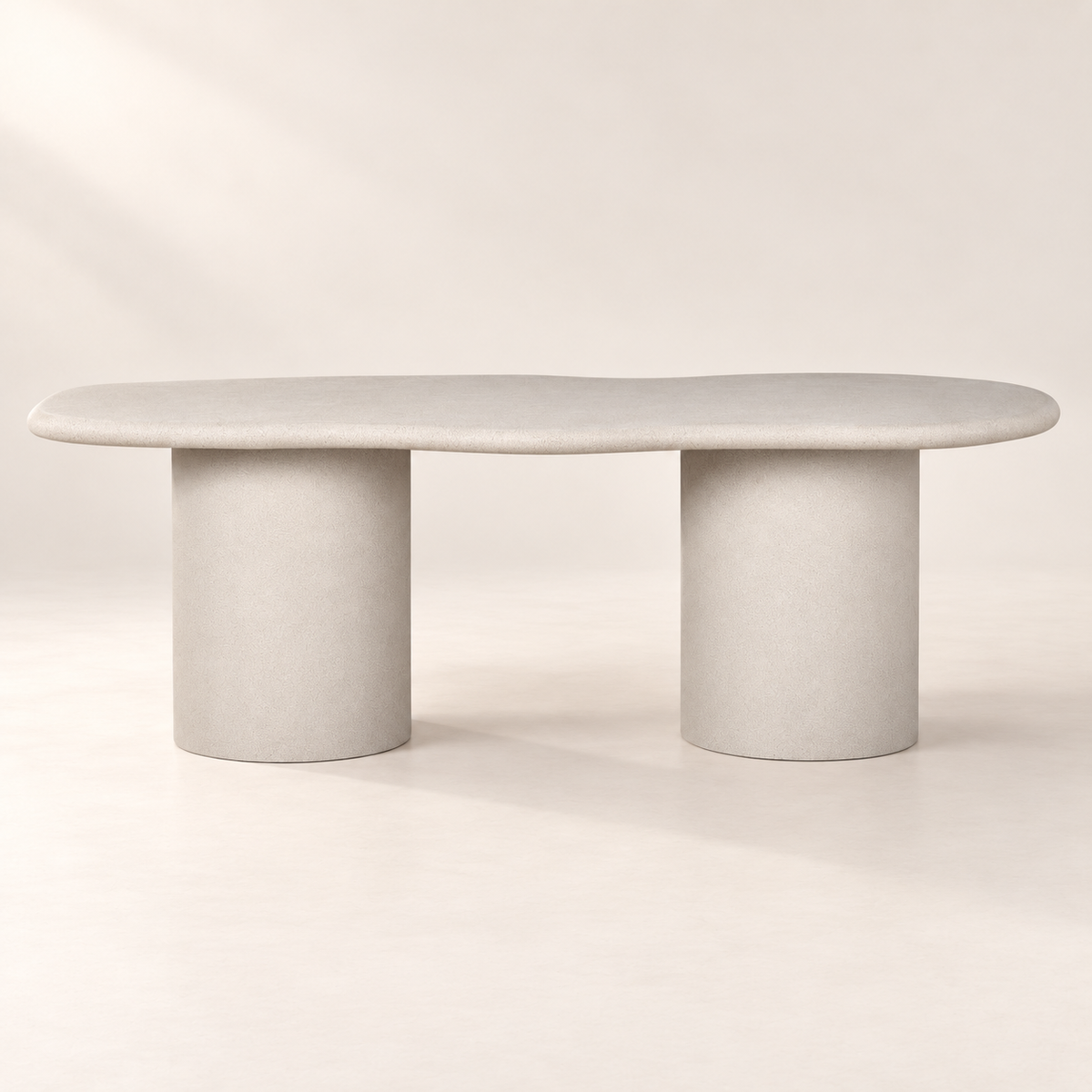 Scandi microcement dining table - Natural - product photo 1