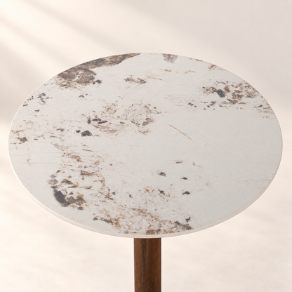 Ronde Bistro Eettafel - Keramiek - Marmerlook - productfoto 2
