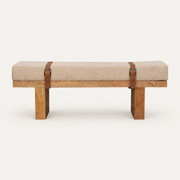 ALBA - banc bouclé avec sangles en cuir