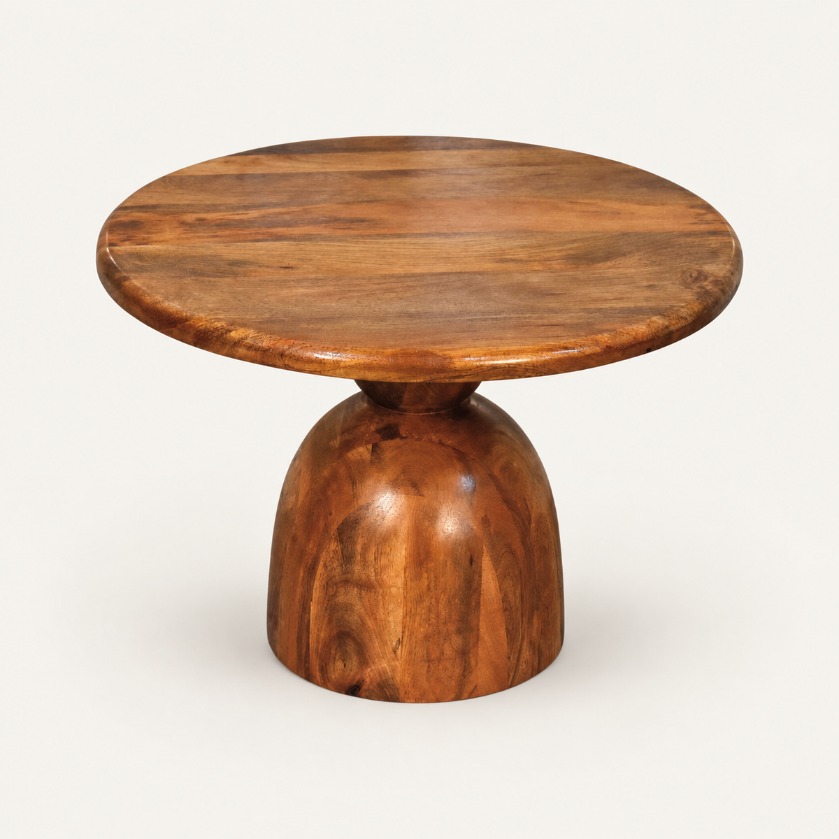 Orbe - coffee table with sculptural base - angled view