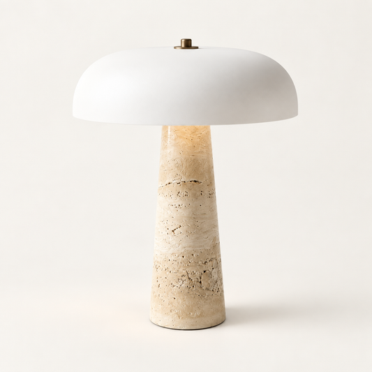 Tova - table lamp with travertine base - main image