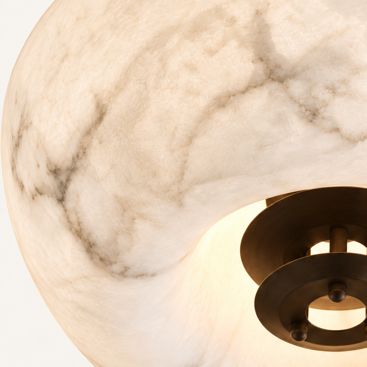 Vela - plafondlamp met albastlook - detail