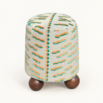 ZEFIRO - pouf à rayures de tigre colorées